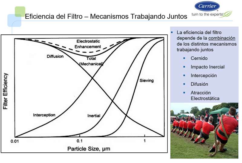 Eficiencia del Filtro y Trabajo en conjunto